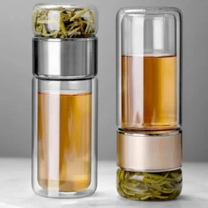 Double Layer Tea Water Bottle