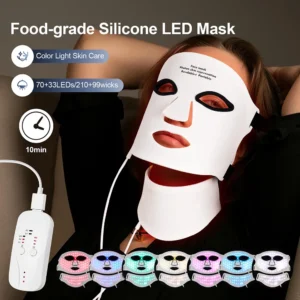 Cordless LED Mask Face With Neck - 7 Colors